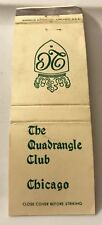Old Matchbook Cover The Quadrangle Club Chicago IL picture