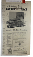 1928 Arcade Cast Iron Toy Print Ad Fire Truck Bus Elves Bathroom Vtg picture