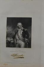 Antique Revolutionary War General Benjamin Lincoln Original 1834 Engraving Art picture