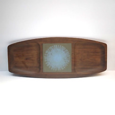 MCM Eames Mod Danish Walnut Cheese Tray GladMark Sun Valley CA, With Tile 1950'S picture