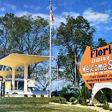 Vintage Havana, FL Postcard Florida Drive-In Welcome Station Sunshine State UNP picture
