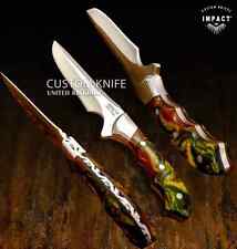 IMPACT CUTLERY RARE CUSTOM FULL TANG BUSHCRAFT HUNTING KNIFE RESIN HANDLE- 1689 picture