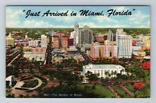 Miami FL-Florida, City Skyline, Skyscrapers, Concert, Vintage Postcard picture