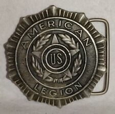 Vintage 2½ Wide Pewter US American Legion Belt Buckle picture