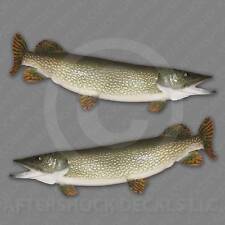 Northern Pike Fishing Decal Erie Charter Boat Stream Lake Tackle Box Sticker picture