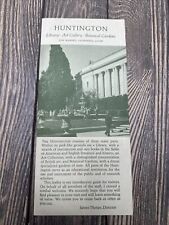 Vtg Huntington Library Art Gallery Botanical Gardens San Marino CA Brochure picture