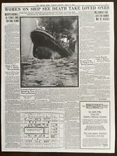 TITANIC DISASTER 16TH APRIL1912 NEWSPAPER/POSTER 1 PAGE/2 SIDES THE DENVER TIMES picture