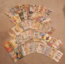 Vintage mixed lot of 49 Curt teich Humor Linen Post Cards 30s-50s Good+ picture