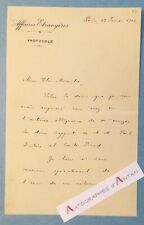 ● L.A.S 1902 Philippe CROZIER diplomat Paul DISLERE Emile PICARD born Lyon letter picture