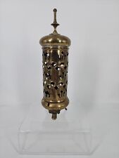 Vintage Footed Brass Taper Candle Lantern Moroccan Style Indian Brass Camel Boho picture
