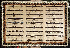 Antique Barbed Wire Display 27 cuts Authentic Barbwire Collection  picture