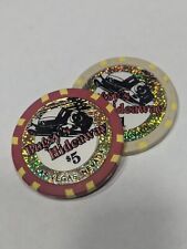 2 BUGSY'S HIDEAWAY LAS VEGAS POKER CHIPS, CARD GUARD, GOLF MARKER, STUNNING SET picture