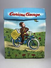 Vintage Curious George Rides a Bike Cow Canvas Lunch Bag The Toy Works, NY ~ NEW picture