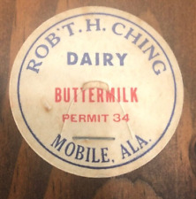 Mobile AL Vintage milk bottle cap Rob T.H. Ching DAIRY Grade A Milk picture