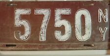 1910 New York License Plate #5750 Rare Find picture