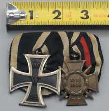 WWI German Iron Cross Second Class and Hindenburg Cross with swords parade mount picture