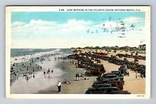 Daytona Beach FL-Florida, Surf Bathing in Atlantic Ocean, Vintage Postcard picture