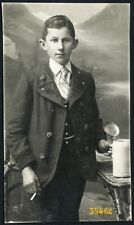 cute boy w beer and cigarette, funny, Vintage fine art Photograph, 1920's German picture
