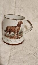 Vintage Golden Retriever Coffee Cup Mug Duck Hunting Dog Speckled w/ Brown Trim picture