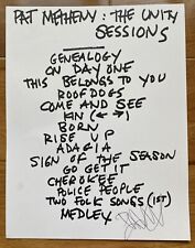 Set list from The Unity Sessions, autographed by jazz guitar legend, Pat Metheny picture