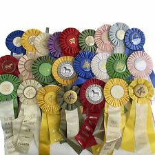 Lot Of 24 Equestrian Horse Show Competitions Dressage Ribbons Awards Vintage picture