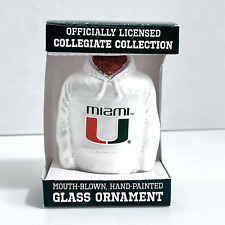 U of Miami Hoodie Mercks Family Old World Christmas Mouth-Blown Glass Ornament picture