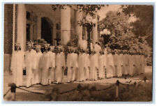 c1940's Graduate Procession Saint Joseph Adrian Michigan MI Vintage Postcard picture