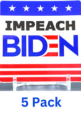 Impeach Biden Bumper Sticker No Joe Pro Trump Bumper Sticker 5 PACK picture