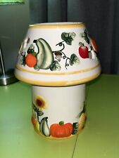 Gorgeous Fall Autumn Ceramic Candle Lamp Great Condition Thanksgiving Decor picture
