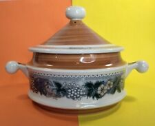 Vintage 1970s Goebel Burgund Ceramic Round 2-Qt Soup Tureen or Covered Casserole picture
