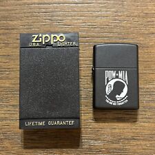 Vintage Zippo Lighter Matte Black Pow Mia Unfired Sealed Unused MIB picture
