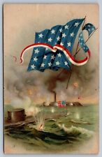 1908 postcard THE MONITORS GREAT VICTORY Civil War by WINSCH picture