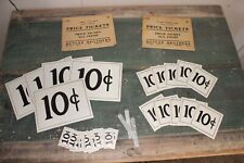 27 Antique Butler Brothers Mercantile Price Tags Grocery Store Vtg 10 Cent Sign picture