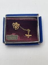 Army AIR FORCE Home Front Sweet Heart Pin WWII Gold Plated Original Box picture