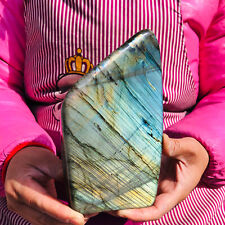 1380g Huge Gorgeous Labradorite Quartz Crystal Stone Specimen Healing 589 picture