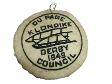 Du Page Patch 1949 BSA Boy Scouts RARE FELT Klondike Derby picture