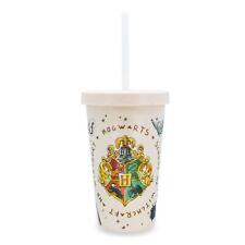 Harry Potter Hogwarts Bamboo Tumbler Cup With Lid And Straw | Holds 20 Ounces picture