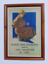  1922 HART SCHAFFNER & MARX FASHION POSTER PRINT COATS FOR WOMAN JOHN E SHERIDAN picture