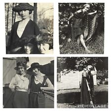 4 Vintage 1920s Photos of Pretty Girls Women Wearing Nice Hat Flapper Fashion 🩷 picture