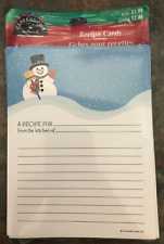 Snowman Christmas Recipe Cards 25 Sealed Pkg Hallmark picture