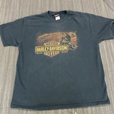 Harley Davidson Shirt Mens XL Black Faded St Croix Wisconsin Motorcycle 2010 picture