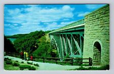 Upper Peninsula MI-Michigan, The Cut River Bridge, Souvenir, Vintage Postcard picture