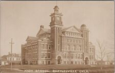 High School, Bartlesville, Oklahoma c1910s RPPC Photo Postcard picture