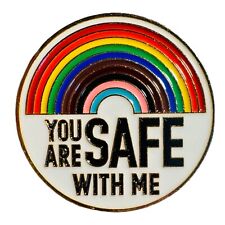 You Are Safe With Me enamel pin - LGBTQ pride, love, equality picture