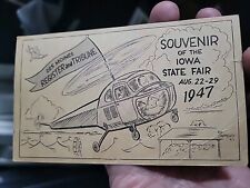 Iowa State Fair DES MOINES Newspaper Helicopter Postcard 1947 PetetheGreek a picture