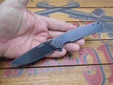 Ruike P801-SB Flipper Pocket Knife Frame Lock Plain Edge Blade picture