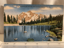 Mt Shuksan Picture Lake Washington Vintage Postcard-State-Forest Service UNP picture