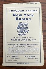 NYNH&H RAILROAD 1917 POCKET TIMETABLE picture
