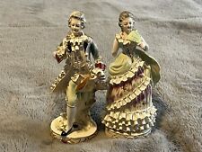 Vintage figurines bone china lace picture