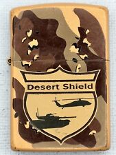 Vintage Desert Shield Tan Camo Zippo Lighter picture
